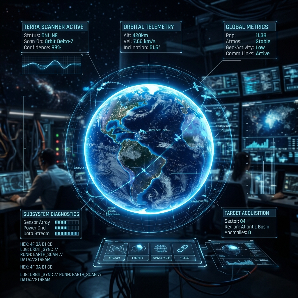 Planetary Telemetry HUD